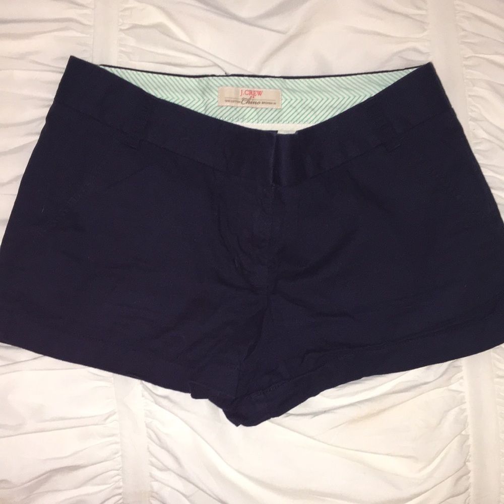 Navy Blue J Crew Chino Shorts
